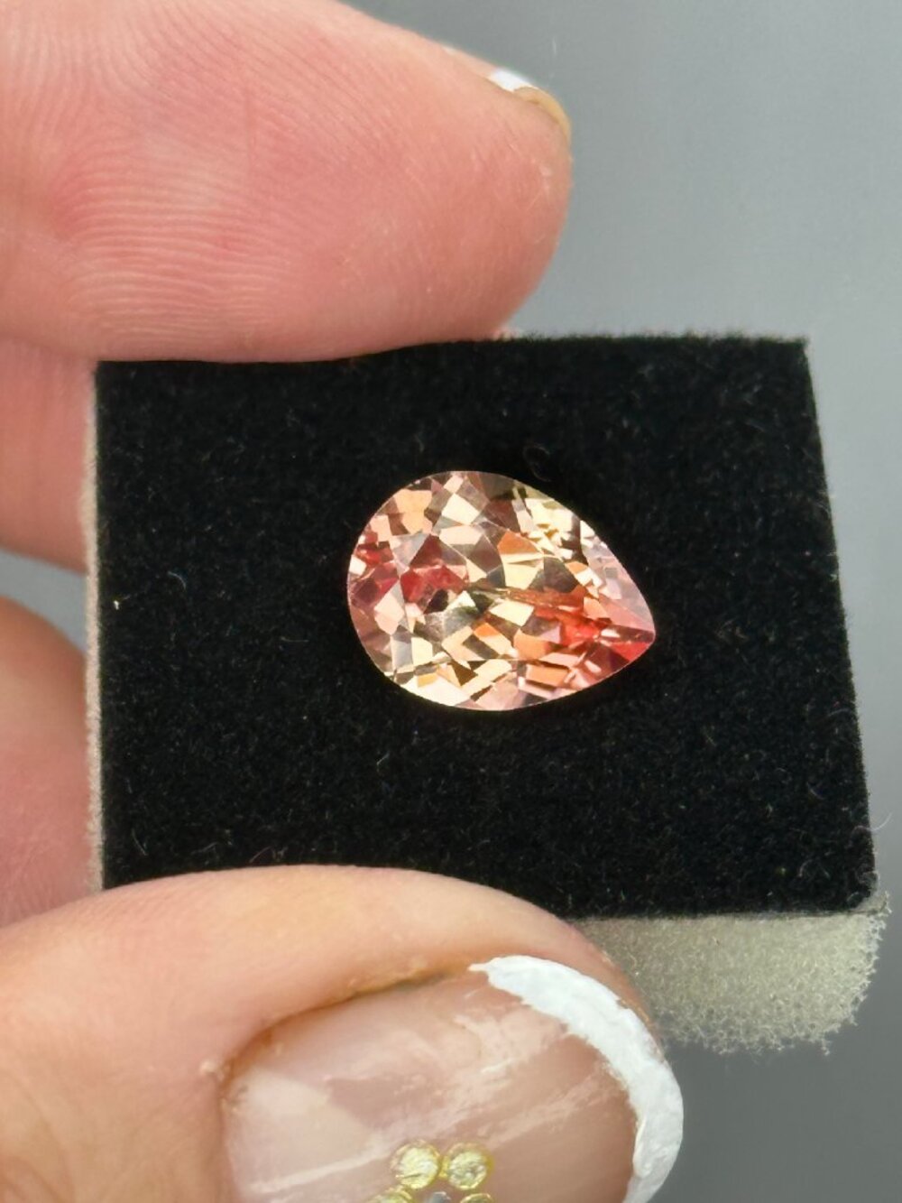 Certified Padparadscha Pear Sapphire